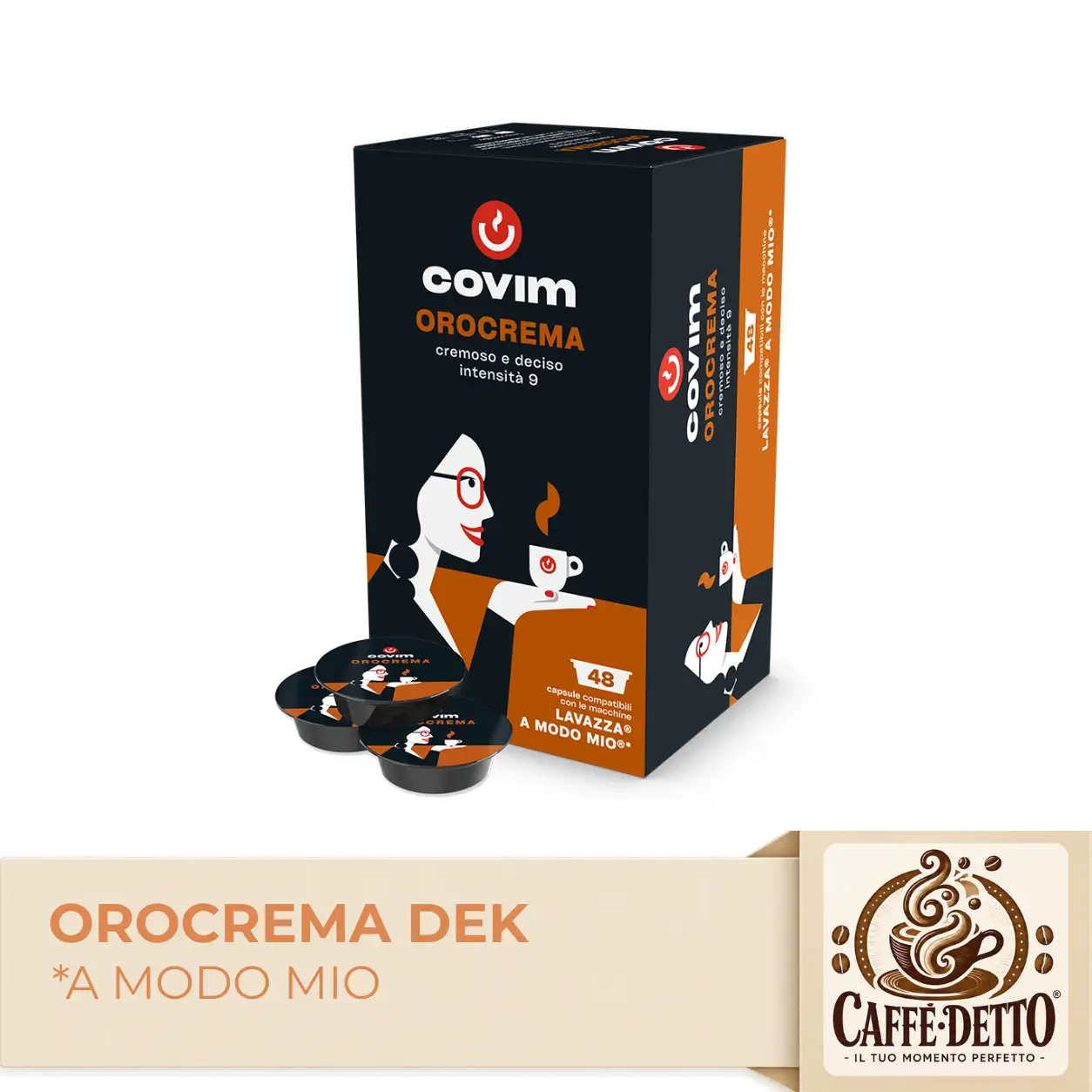 OROCREMA A Modo mio Dek 48x2 Capsule A Modo Mio Covim Orocrema Dek - immagine 1
