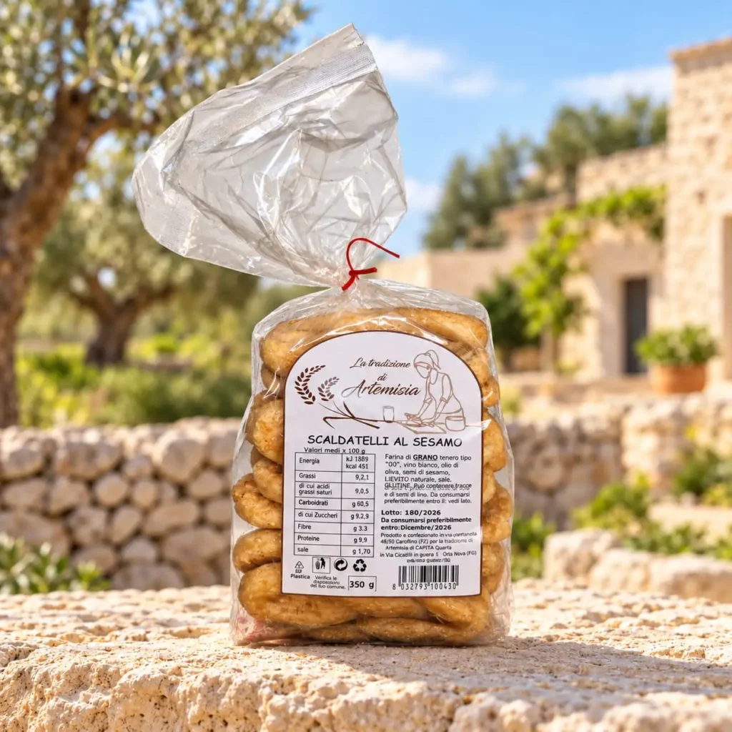 Scaldatelli al Sesamo – Cartone da 14 confezioni x 350 g