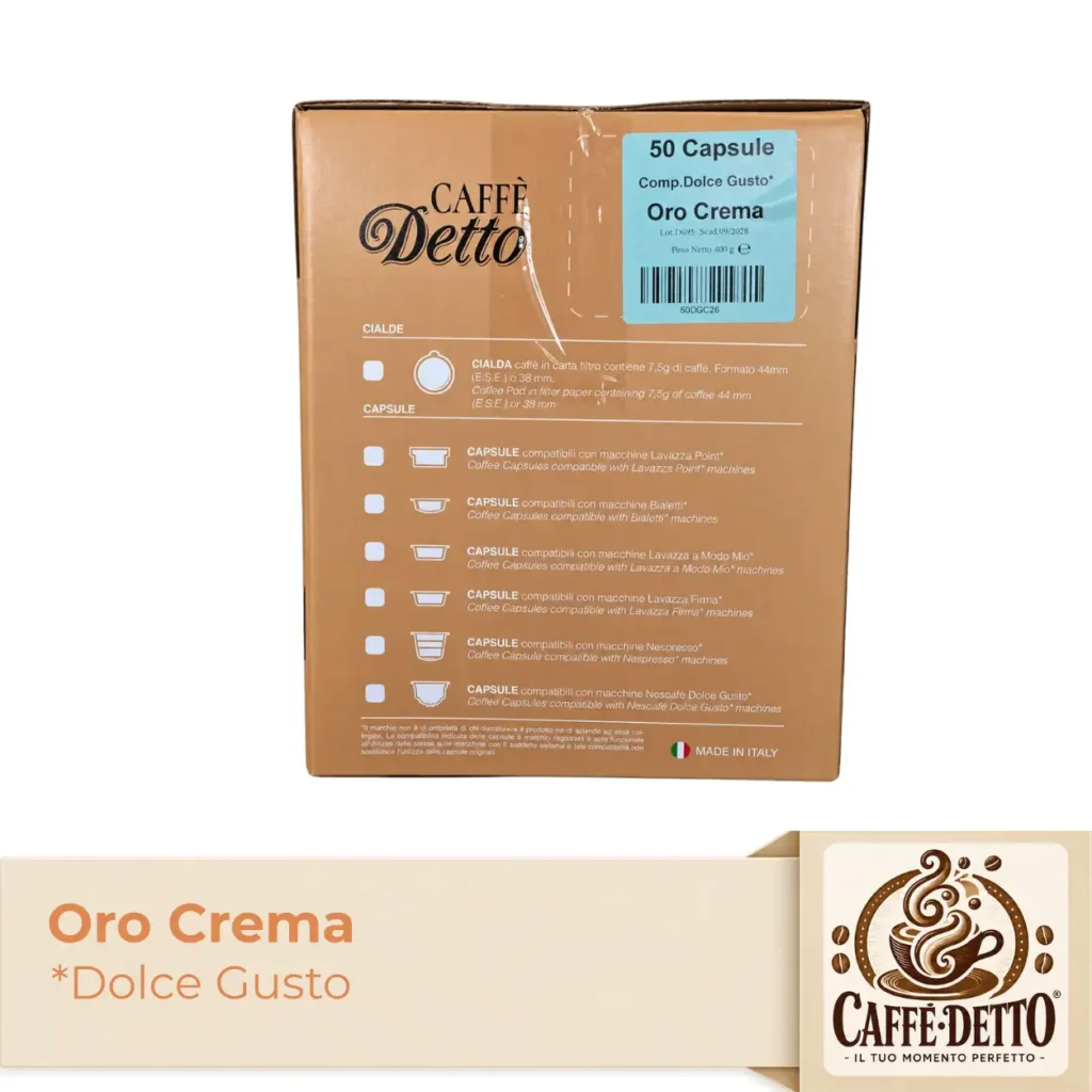 50 Capsule Dolce Gusto Caffè Detto Oro crema