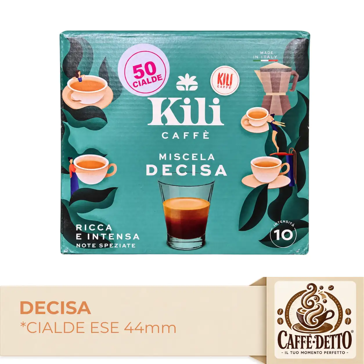 50 Cialde ESE 44mm Kili Caffè Decisa — confezione del fornitore