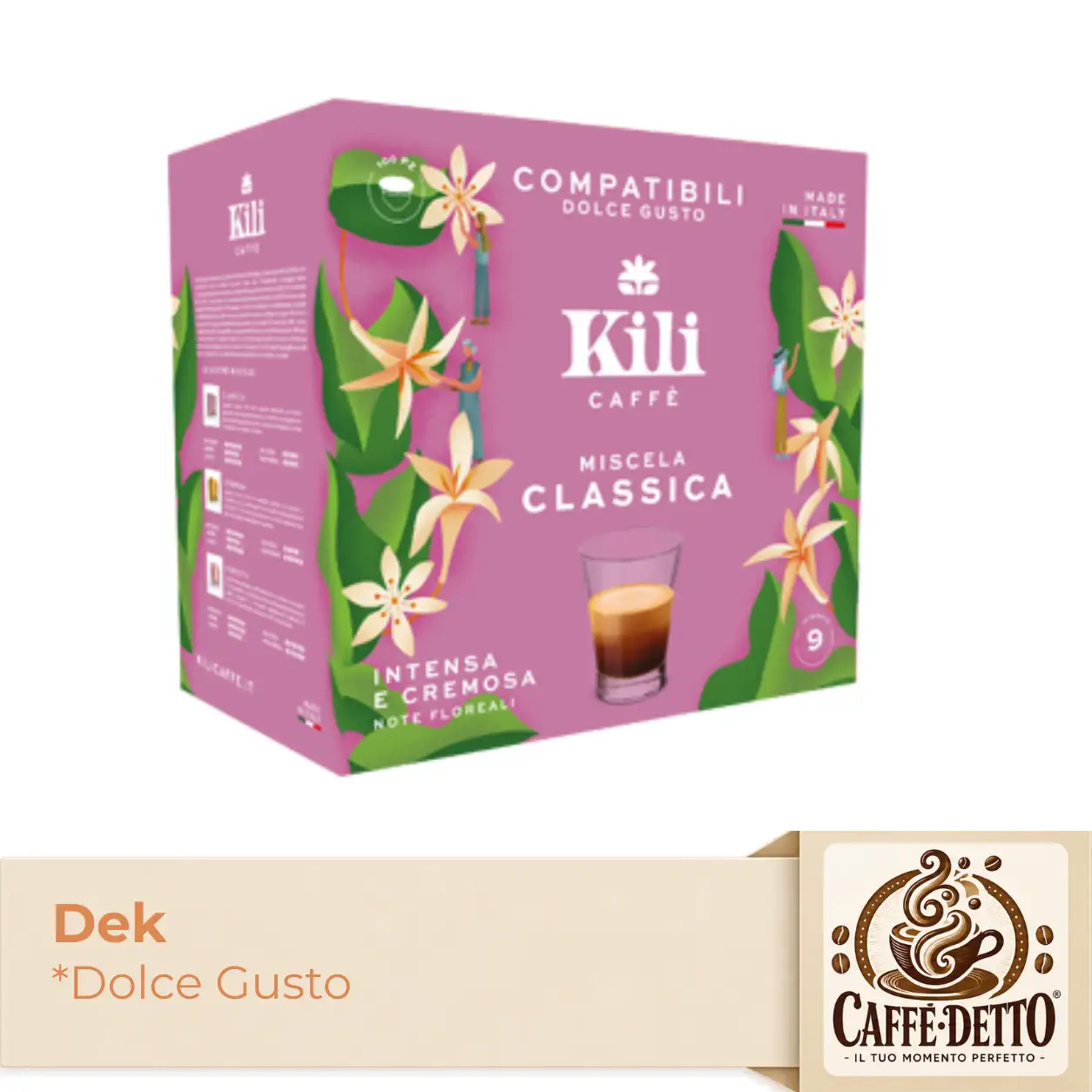 50 Capsule Dolce Gusto Kili Caffè Dek — confezione del fornitore
