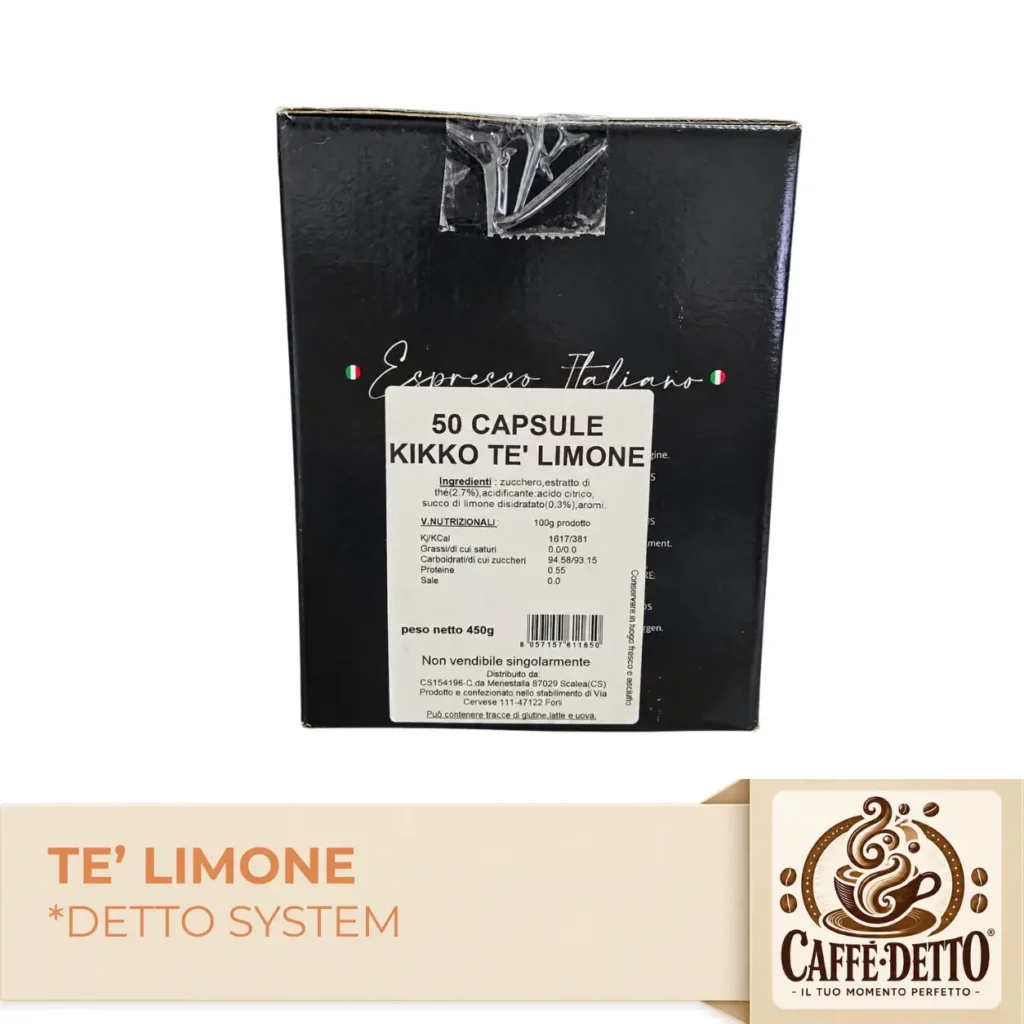 50 Capsule Caffè Detto System Tè al Limone